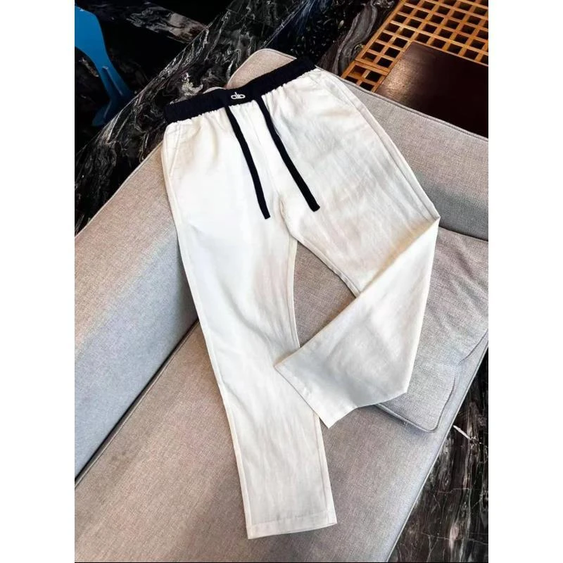 23号链接【alo直筒】 新款莱赛尔天丝轻奢拼接夏季薄款宽松直筒裤