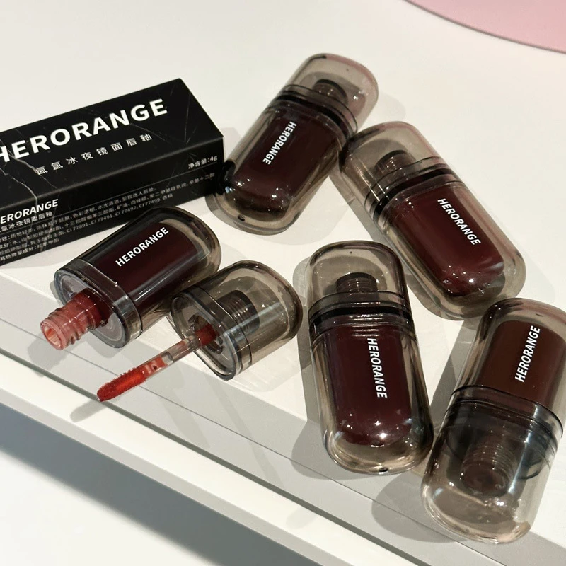 丝绒质地保湿滋润不掉色持久显白学生党适用 HEROORANGE镜面唇釉