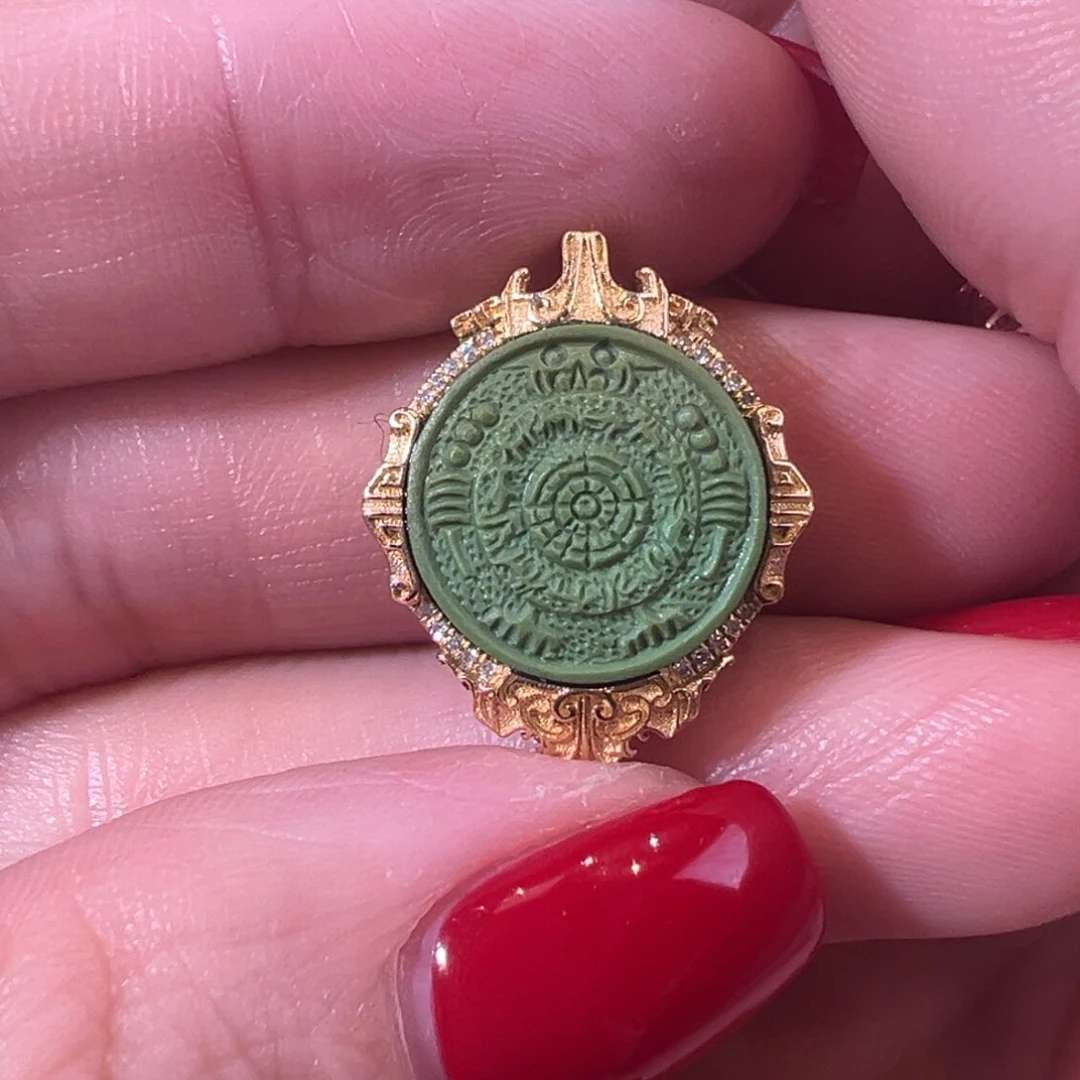 绿松石配件18K金镶嵌配件