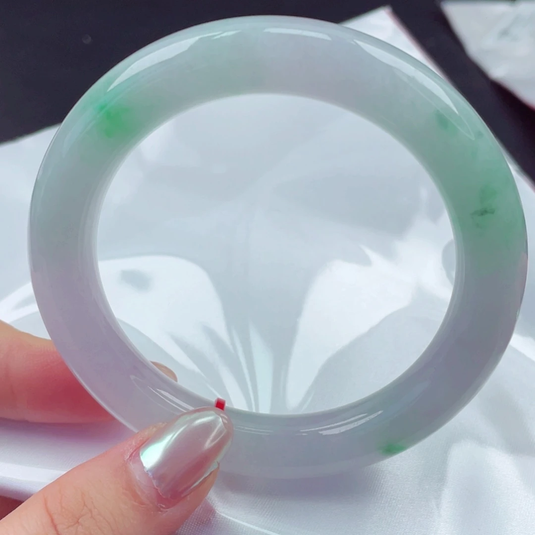 翡翠未镶嵌手镯59圆条