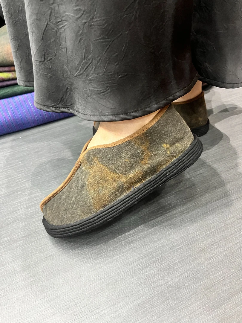 河豚家 苔径纯手工千层底轻质透气女款布鞋复古软底休闲