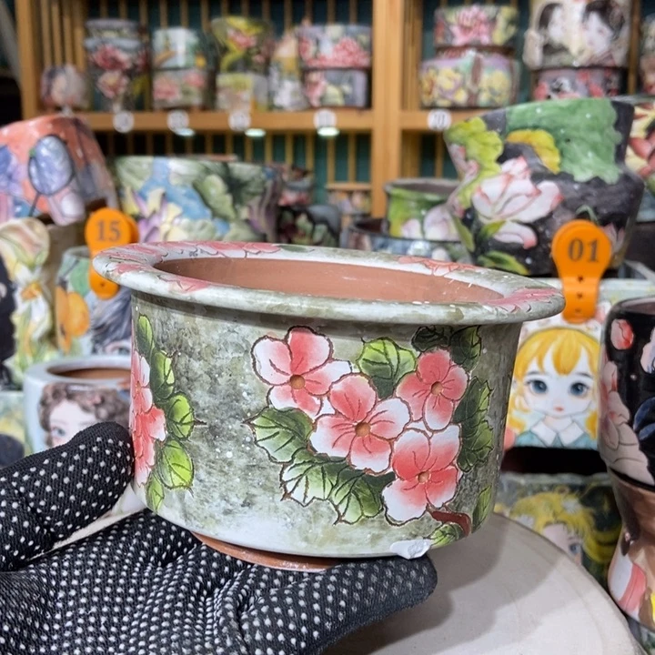 红陶景德镇艺术手绘作品