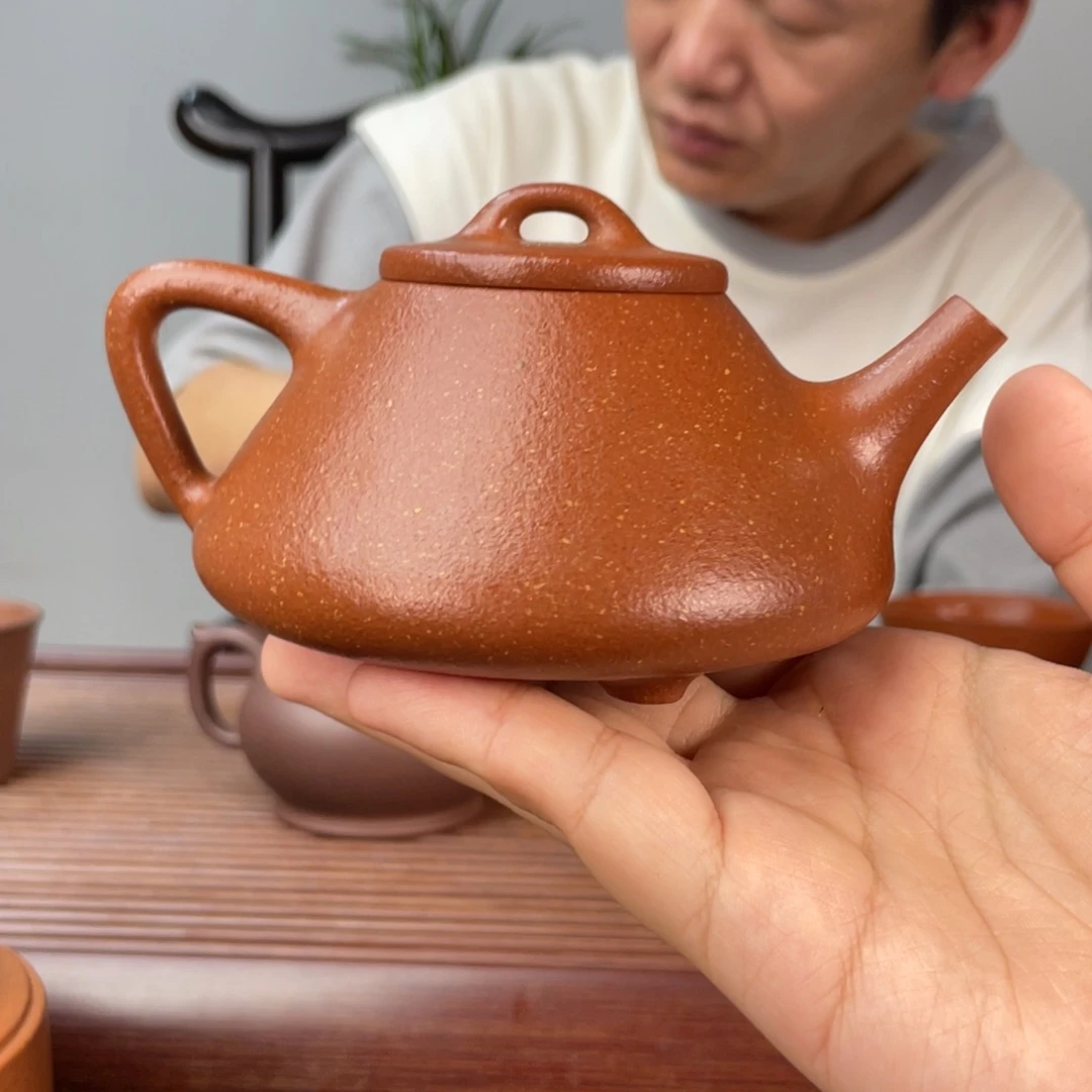 茶壶红泥预售子冶石瓢90红降坡泥200cc全手
