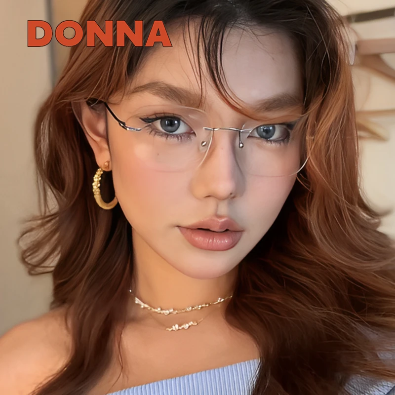 【达人专属】DONNA哆哪新款简约时尚金属眼镜框瘦男女通用NJ10019