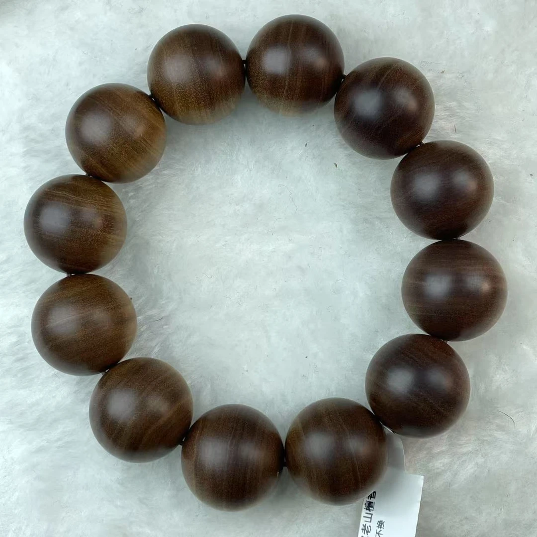 【印度迈索尔老山檀香2.0沉水】精品奶香黑肉树头老料文玩手串手链
