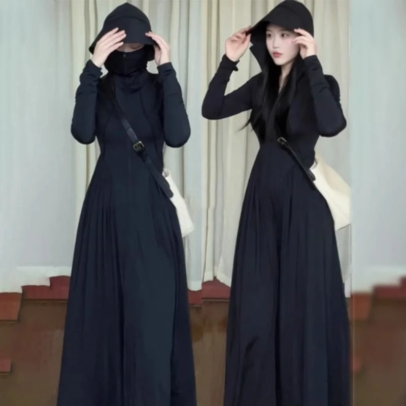 防晒长款防晒衣全身女2025夏季新款女款防晒服防紫外连衣裙收腰