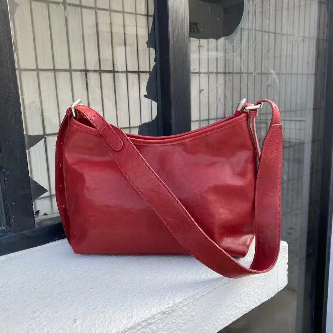 76986头层水晶植鞣胎牛皮新款单肩女士斜挎包大容量通勤百搭女包