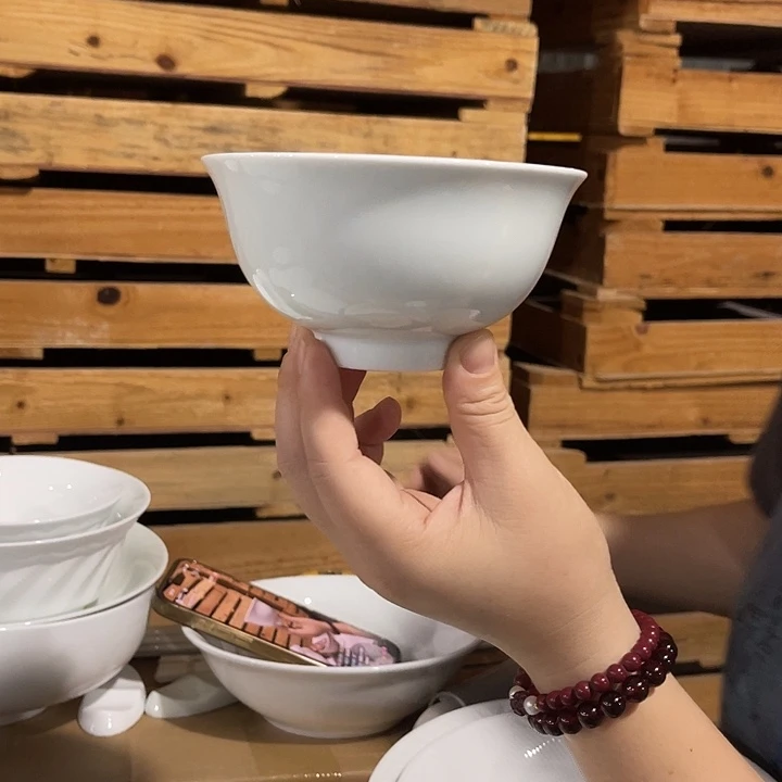 瓷片云青4.75英寸米饭碗六个，包邮
