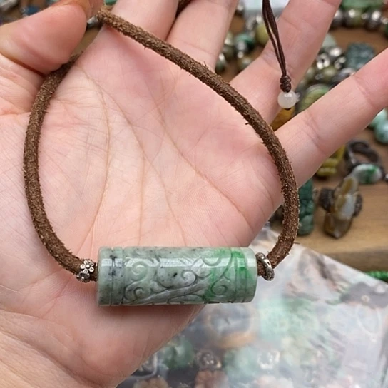 银S925镶嵌手串翡翠005