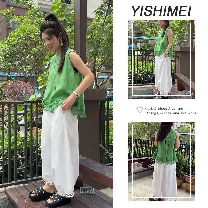 夏装搭配一整套2025年新款宽松成人韩版衬衫接时尚休闲长裤两件套