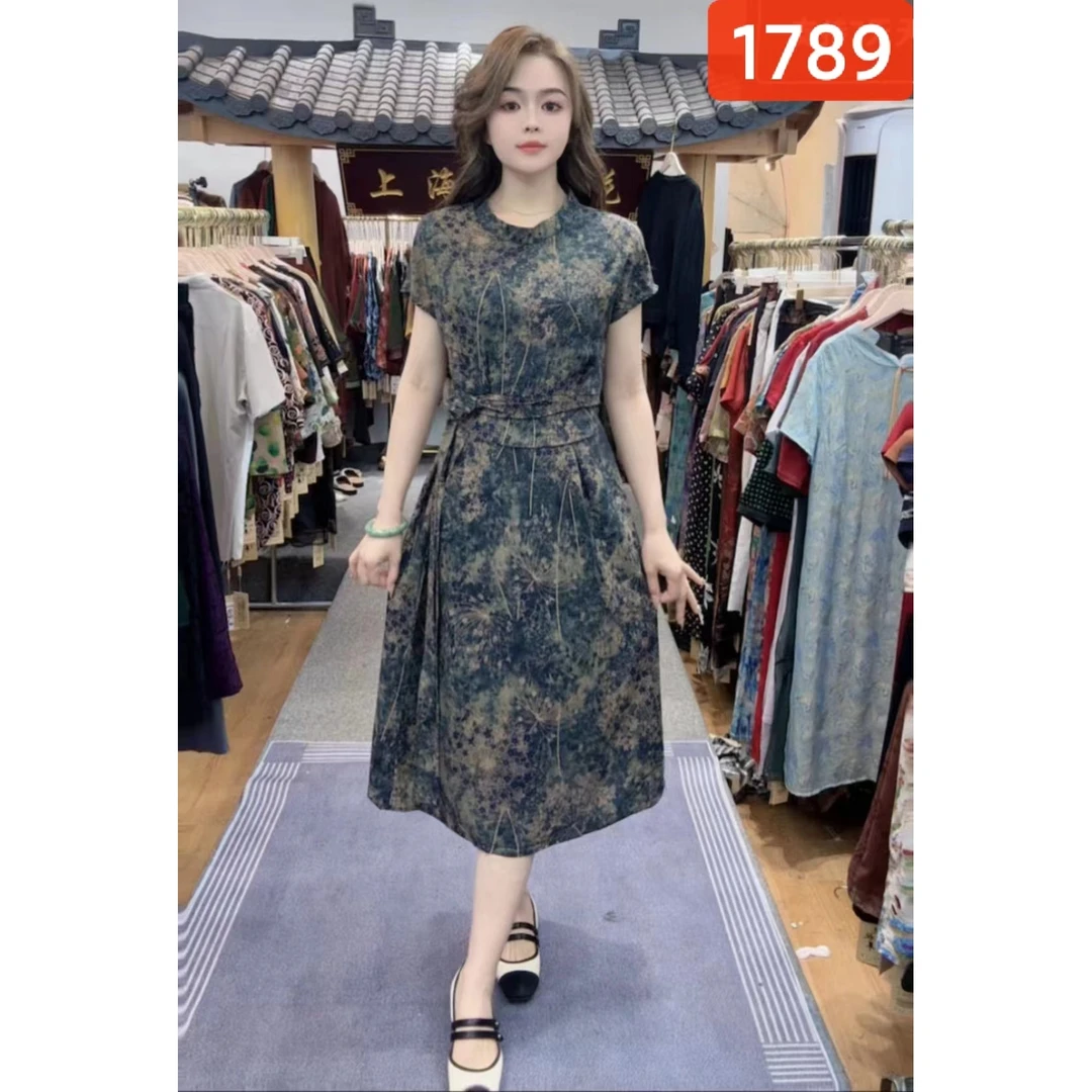 1789-27双色新款女士连衣裙