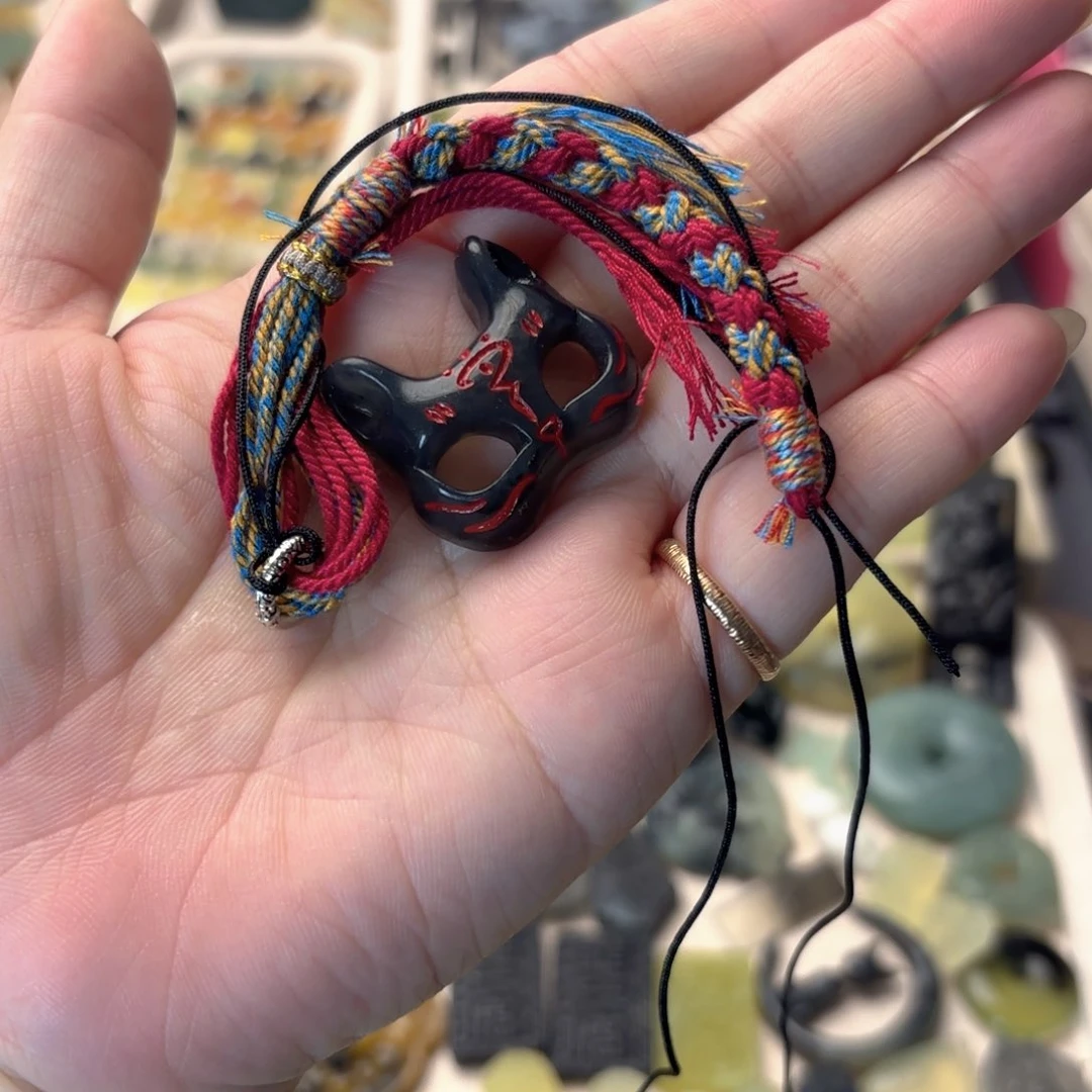 蛇纹石玉合金颈饰