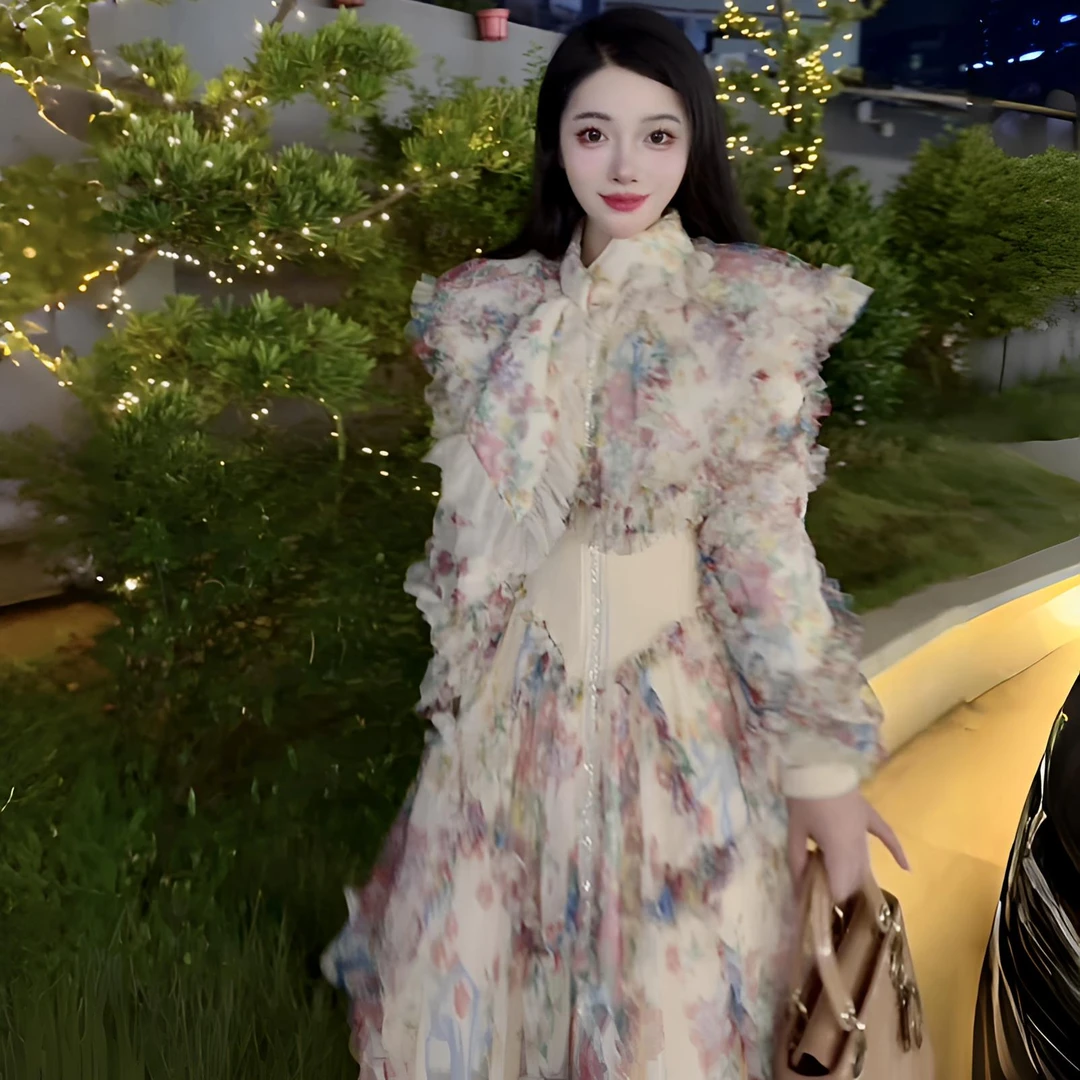 亚町家原创外套巴洛克复古冬季甜美时尚洋气仙气名媛温柔2651