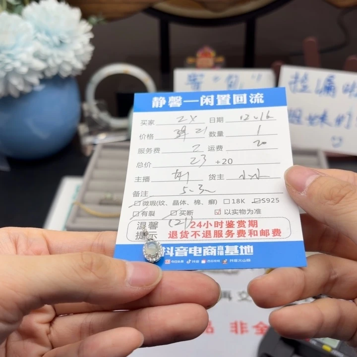 Z***.翡翠银S925镶嵌颈饰