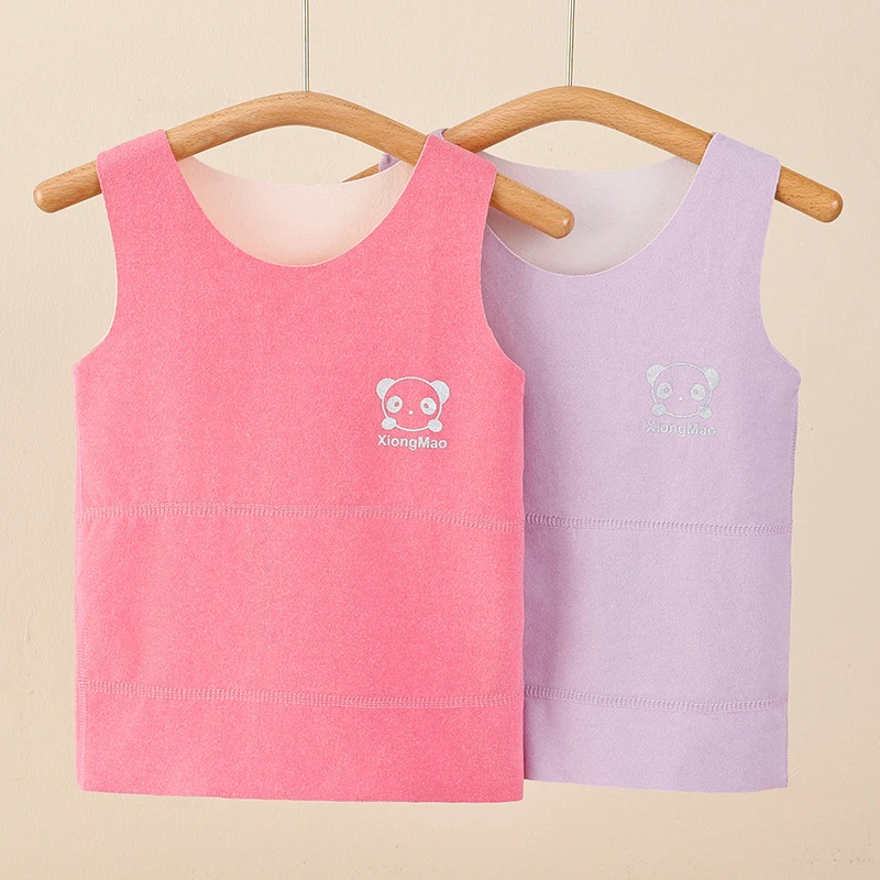 儿童德绒护肚背心爆款秋冬婴儿背心内穿加绒磨毛马甲男童保暖背心