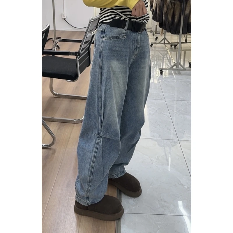 PINSHANGXIBAO/品尚喜宝韩版宽松休闲显瘦女款百搭牛仔裤 88036