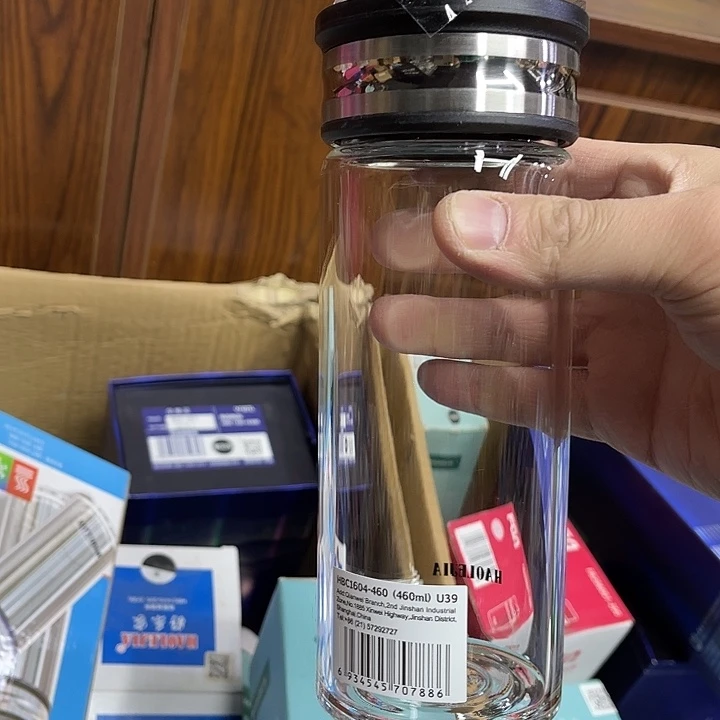 茶隔款玻璃好乐家460毫升