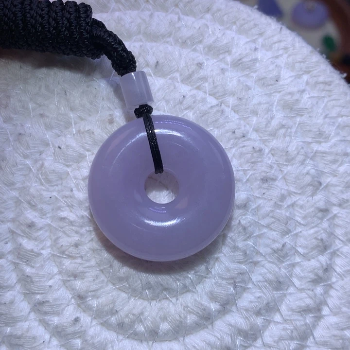 翡翠颈饰未镶嵌冰粉紫甜甜圈