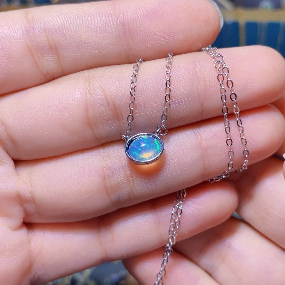 欧泊吊坠）银S925镶嵌