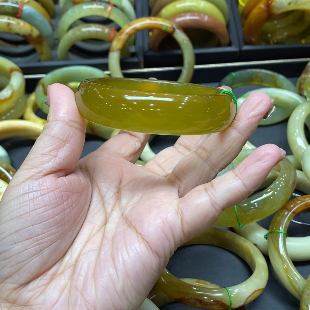 蛇纹石玉未镶嵌手镯亾**戱手镯