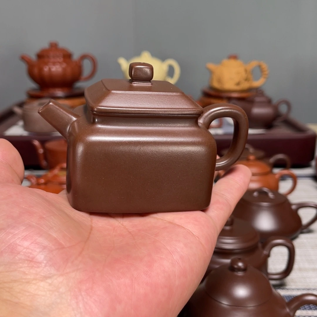 袭***小紫砂茶壶四方德中