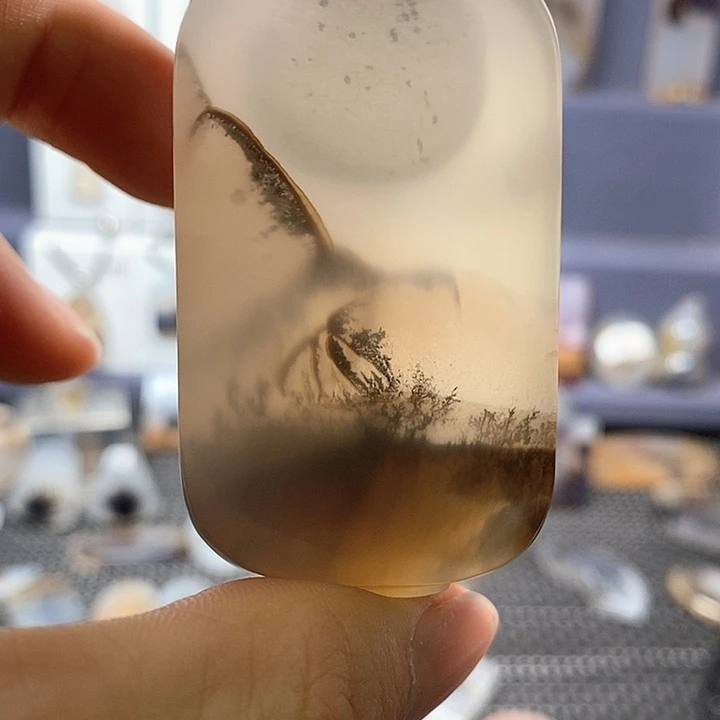 未镶嵌玛瑙/玉髓珠宝奇石蓝***花