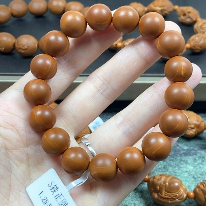 橄榄核手串/手链1.25铁正圆光珠