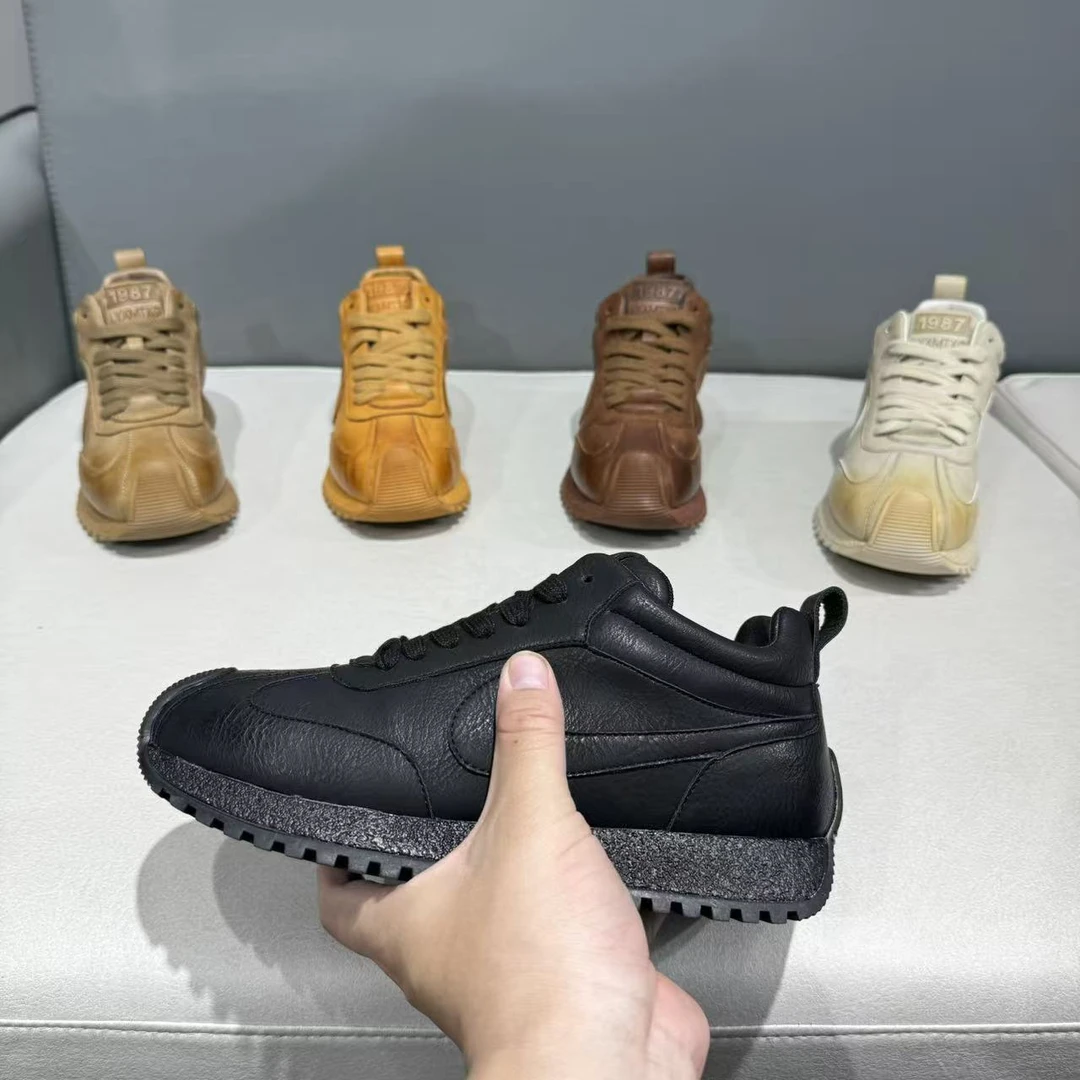 广州迪火男士纳米超纤皮B778休闲复古时尚休闲板鞋