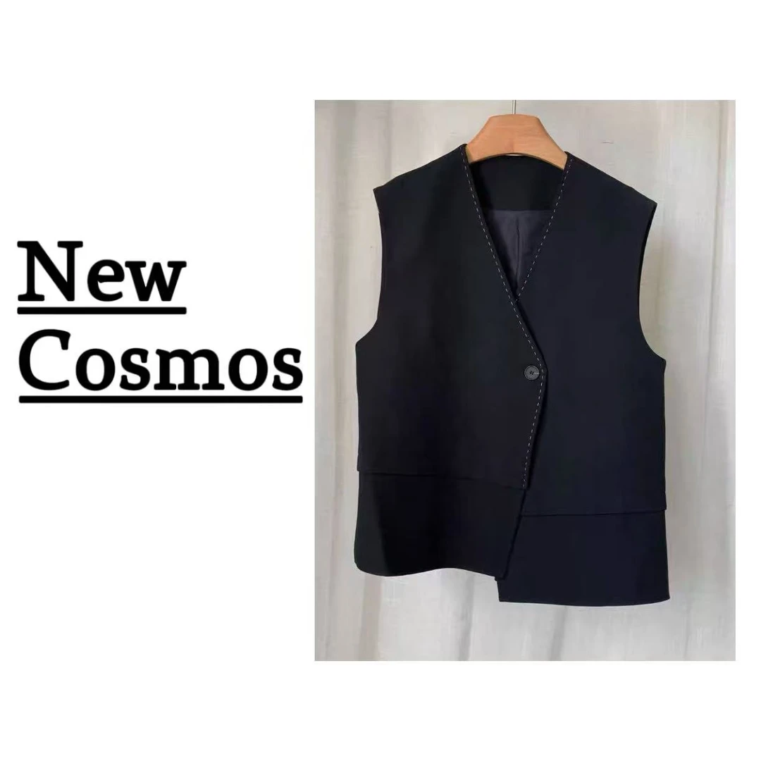 【NEW COSMOS】拼接女秋季马甲夏季随性宽松短款  H0707
