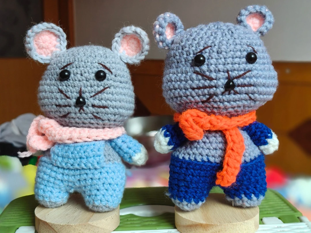 手工编织十二生肖毛线玩偶书包钥匙扣生日礼物子鼠