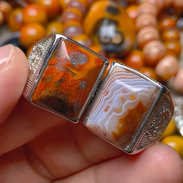 玛瑙/玉髓未镶嵌戒指