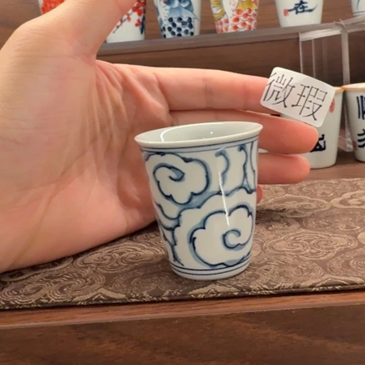 釉下手绘茶具微瑕