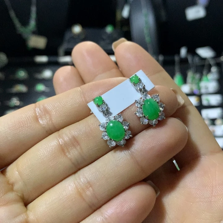 翡翠银S925镶嵌戒指