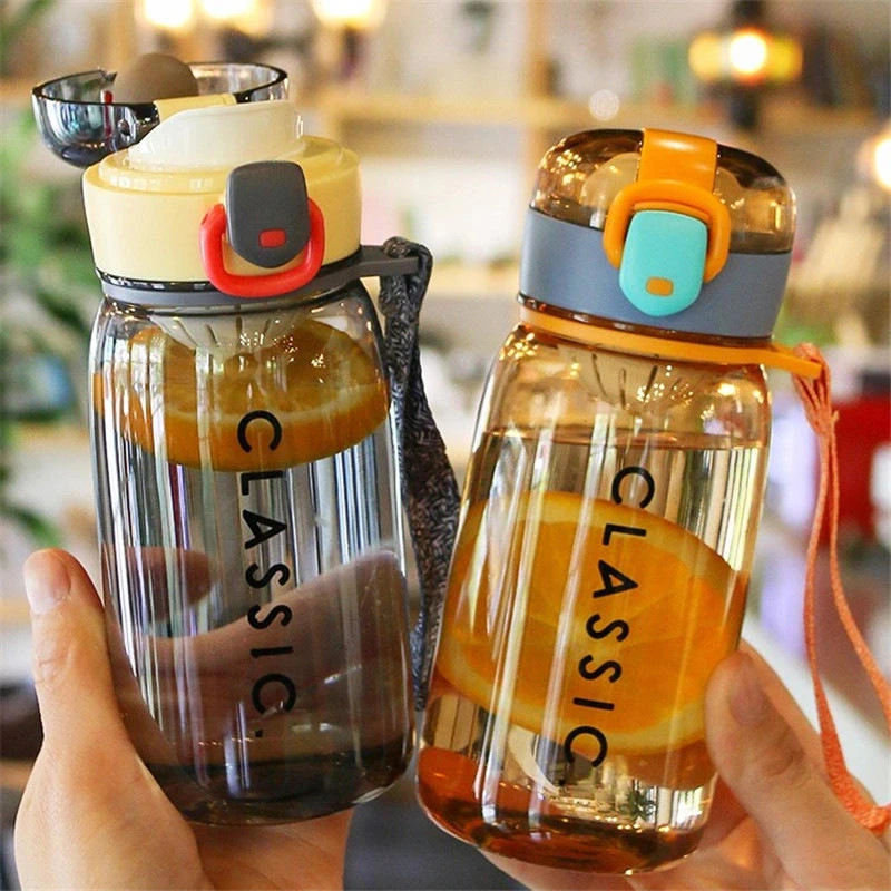 水杯塑料的运动弹跳水杯高颜值大容量男女网红水杯学生随行杯