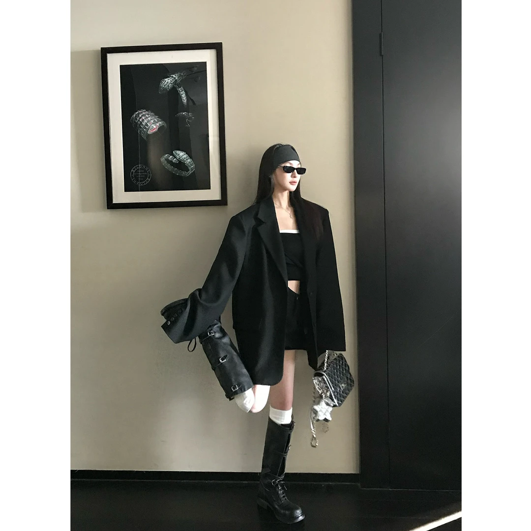 SKKSkk Store 巴家同款 380G高级感休闲廓形小众西服上衣西装外套