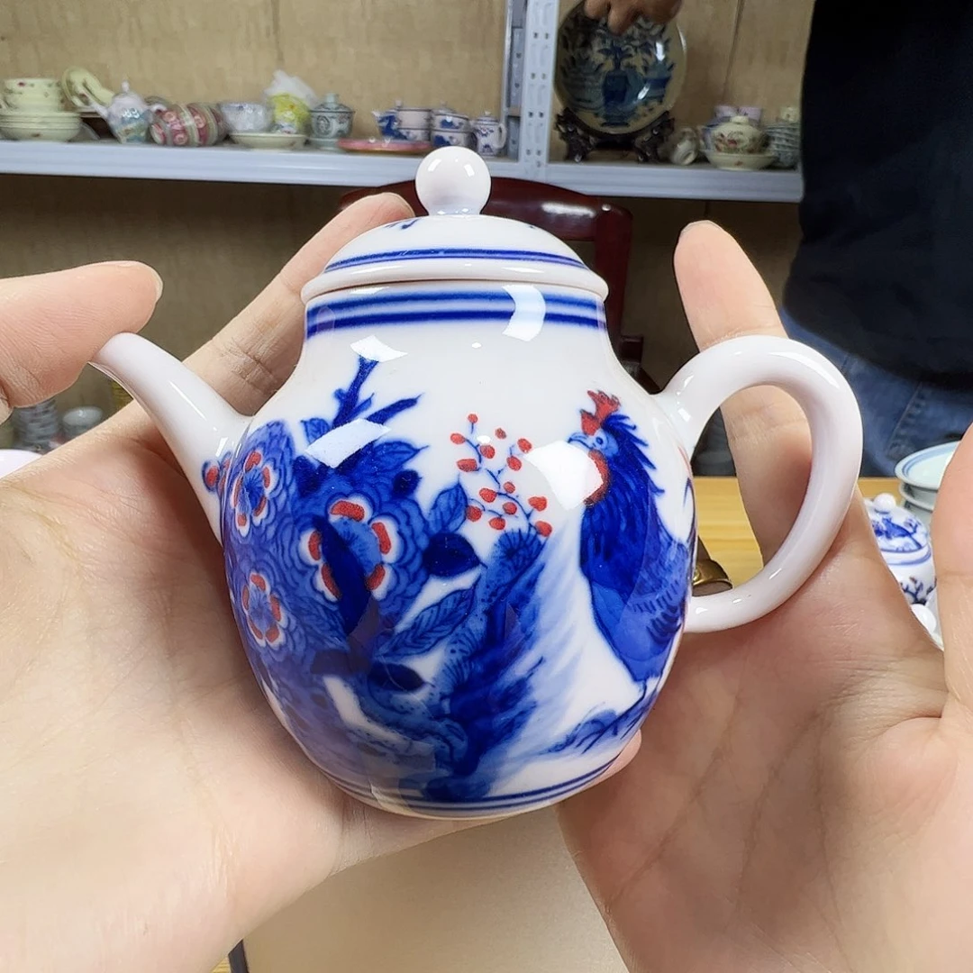 瓷片景德镇陶瓷红嘻嘻大吉大利