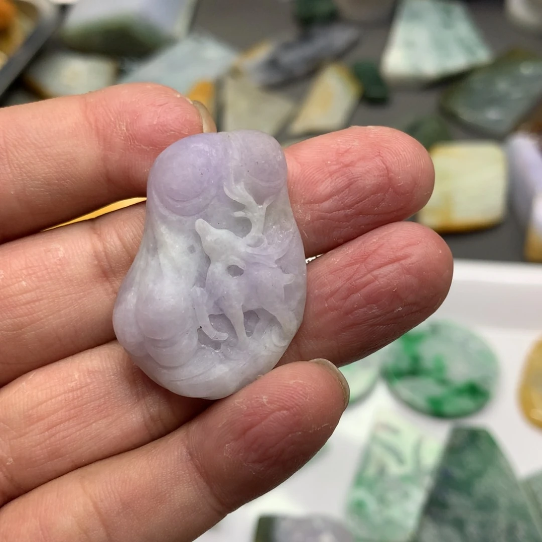 翡翠颈饰未镶嵌大*