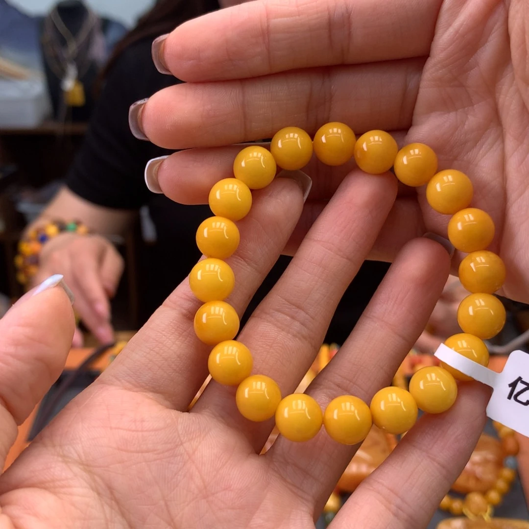 未镶嵌蜜蜡手串微瑕