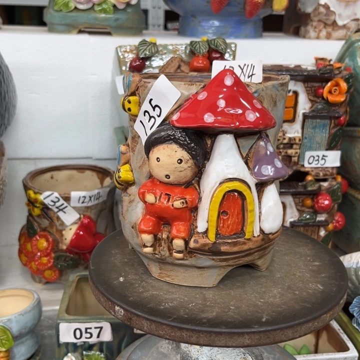 紫砂花盆粗陶材质多肉花盆