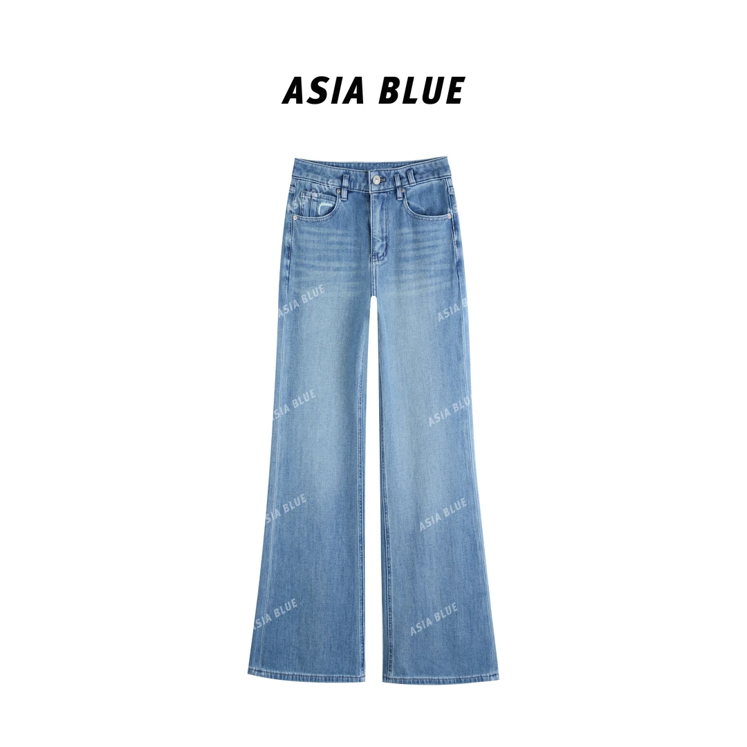 【ASIA BLUE】微弹水洗气质百搭微喇牛仔裤#YH6038