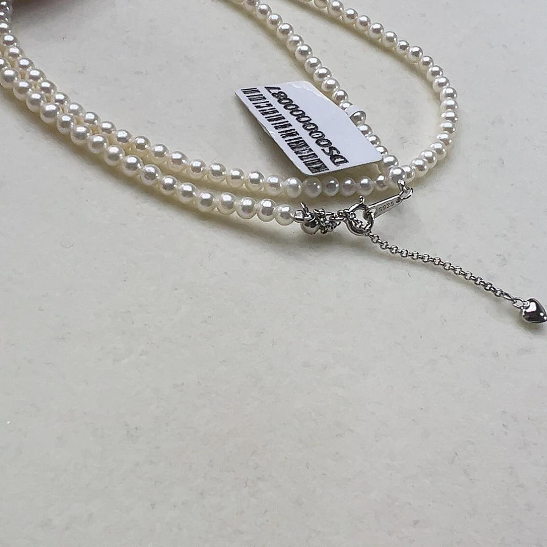 淡水珍珠银S925镶嵌颈饰➕3.4