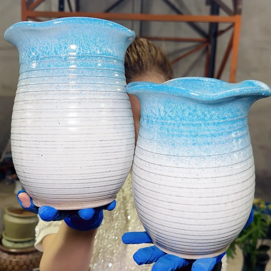 紫砂花盆高20口15