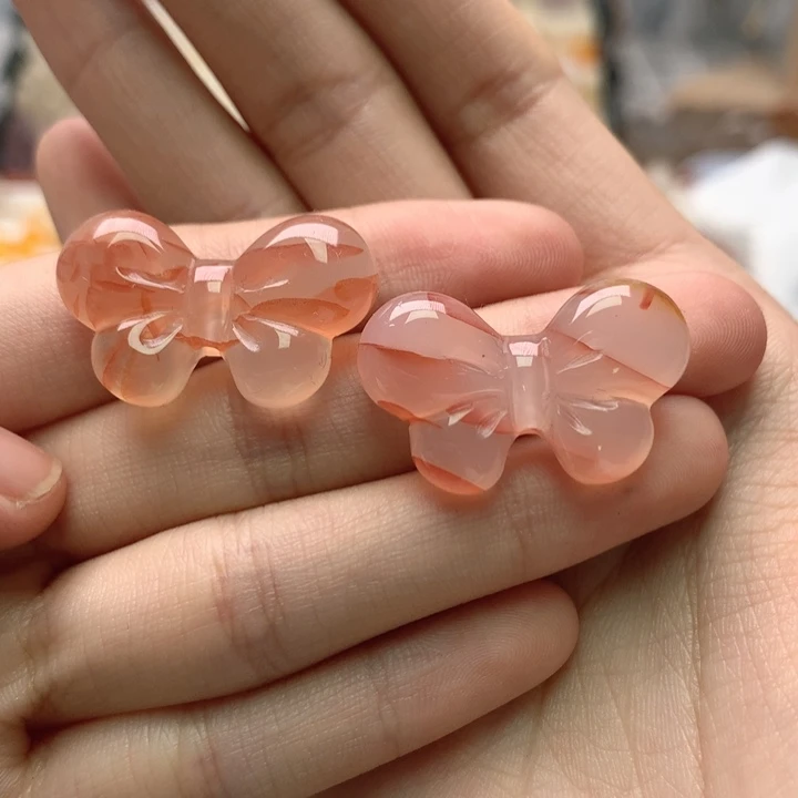 玛瑙/玉髓未镶嵌玛瑙龙纹蝴蝶结