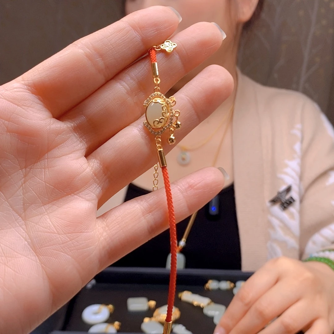 和田玉银S925镶嵌颈饰