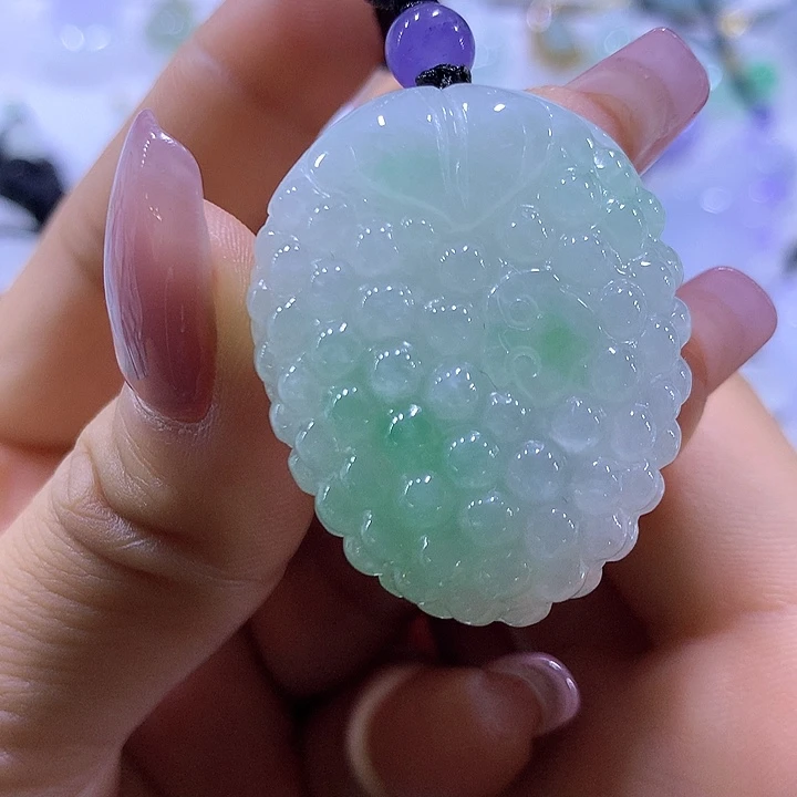 翡翠颈饰未镶嵌天然翡翠A货吊坠