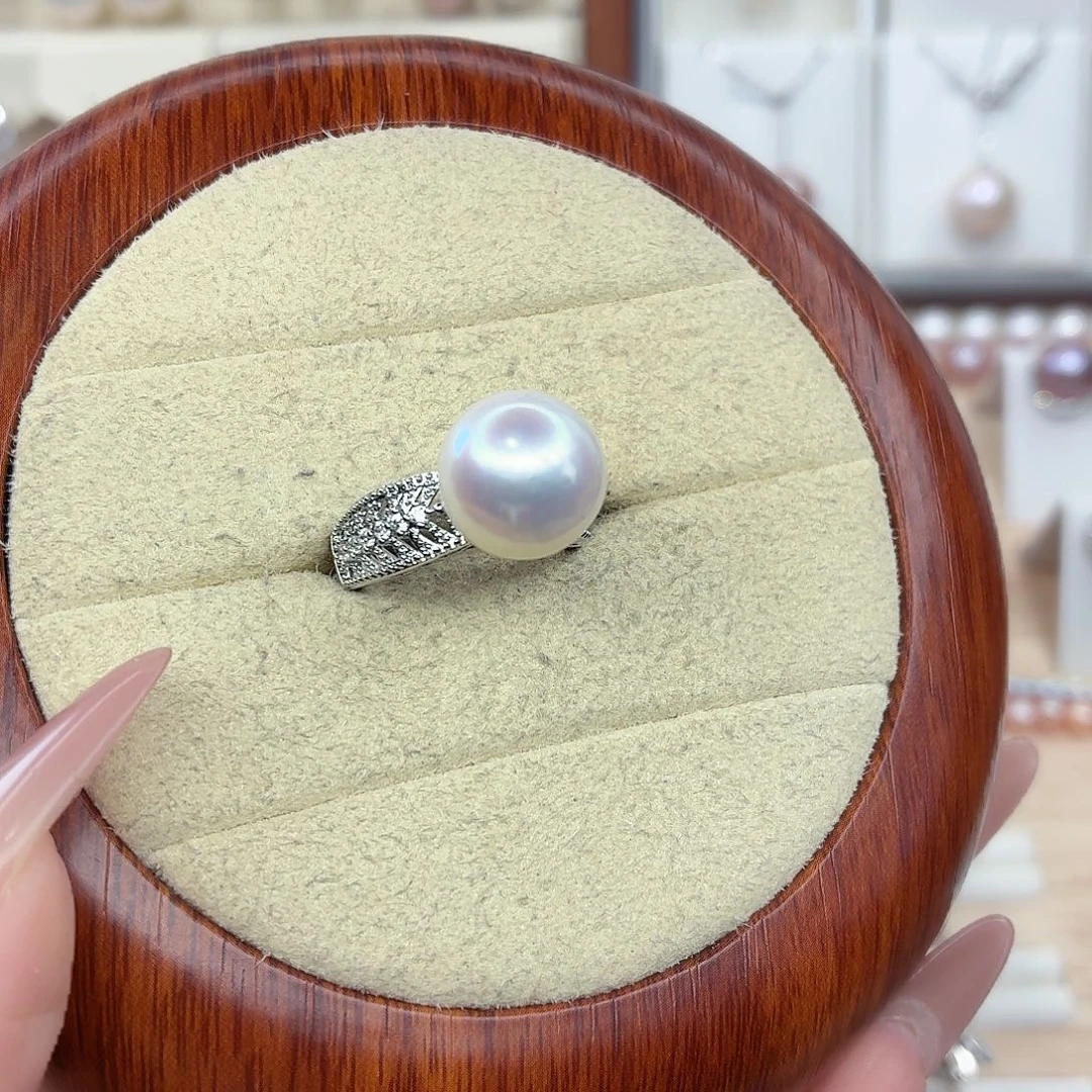 合金淡水珍珠戒指F