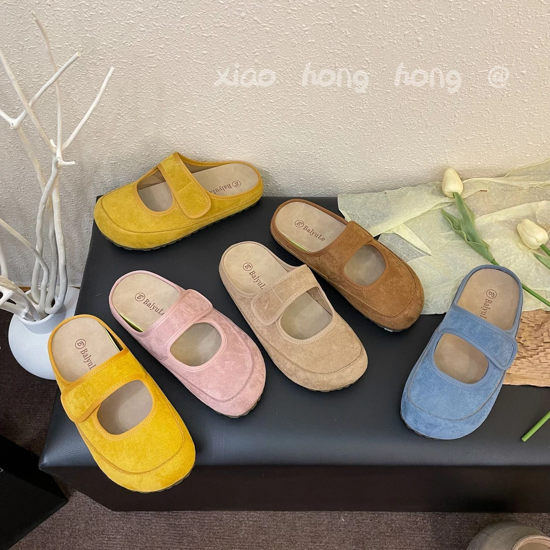 【婷婷】2025新款玛丽珍鞋复古勃肯鞋平底圆头慵懒风磨砂高级小众舒