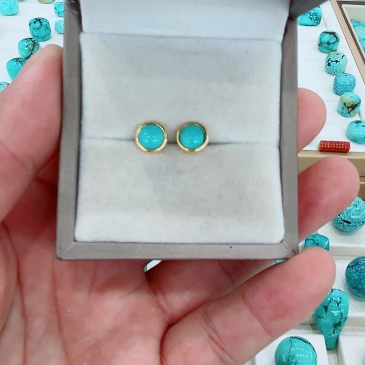 银S925镶嵌绿松石珠宝奇石