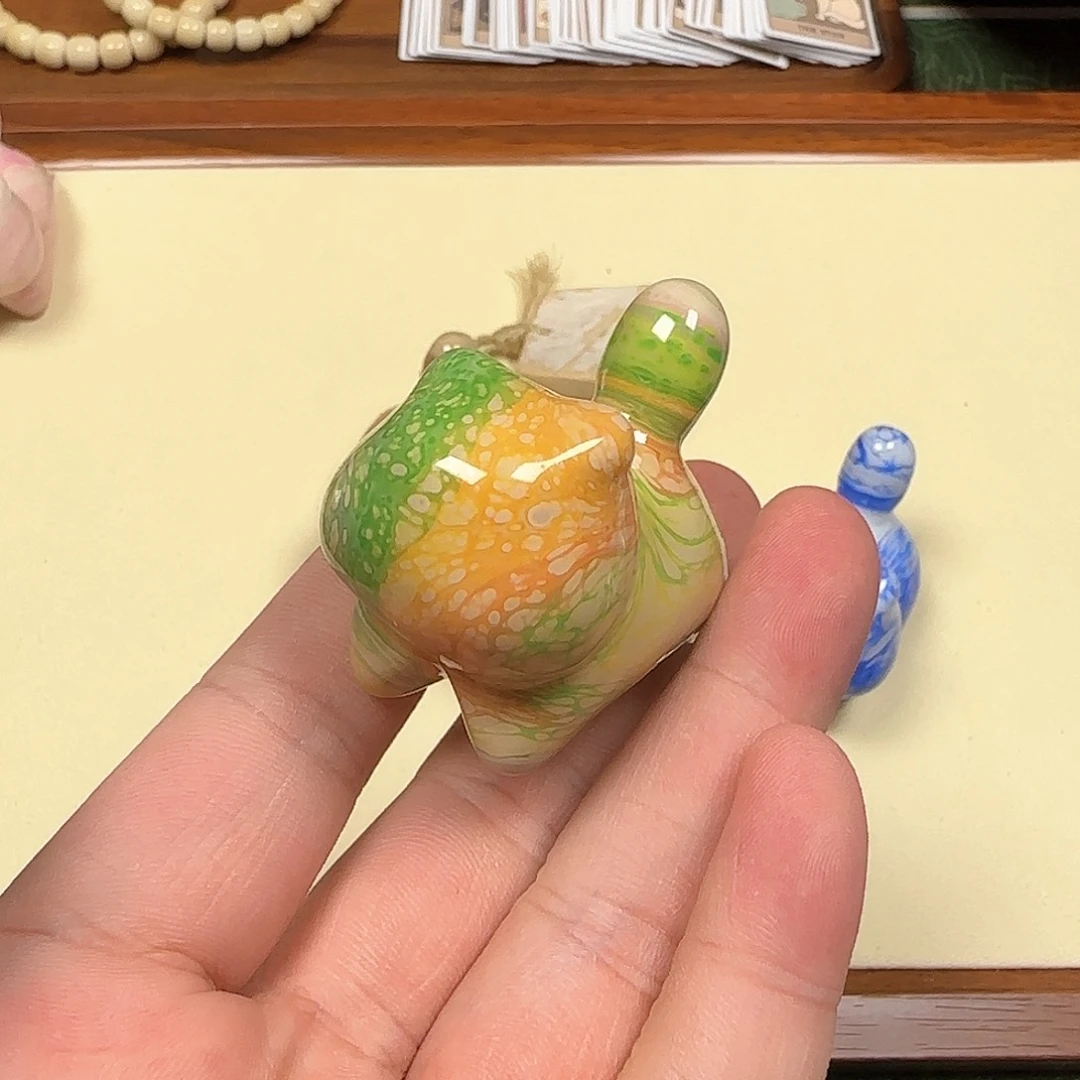 白玉菩提吊坠ᯤ小猫咪大漆