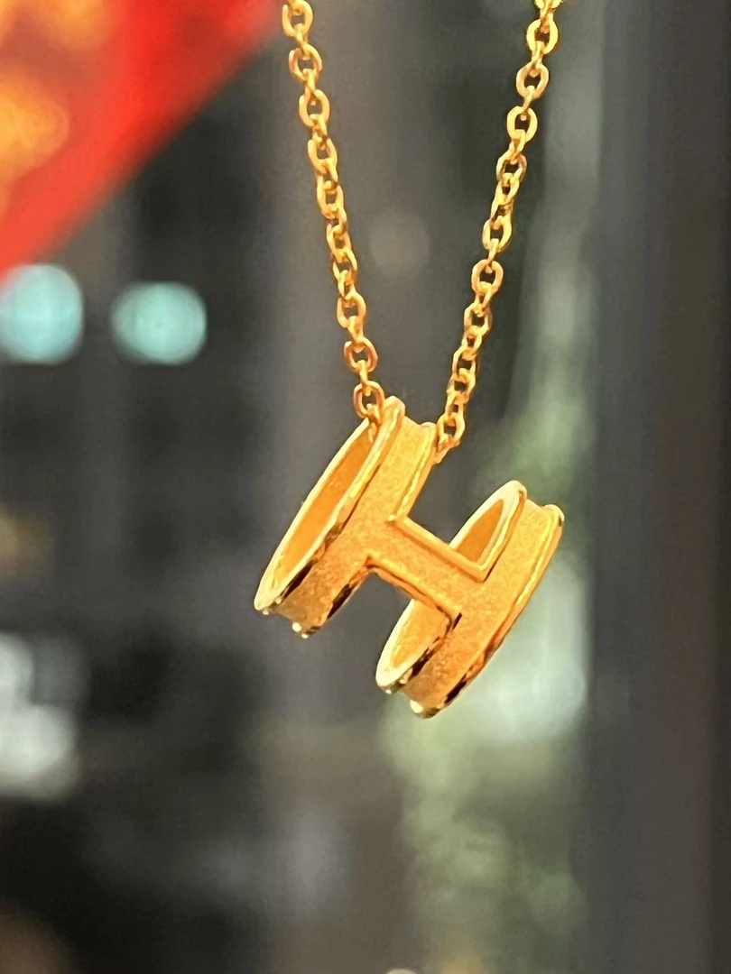 足金999字母H吊坠(无链)5G工艺